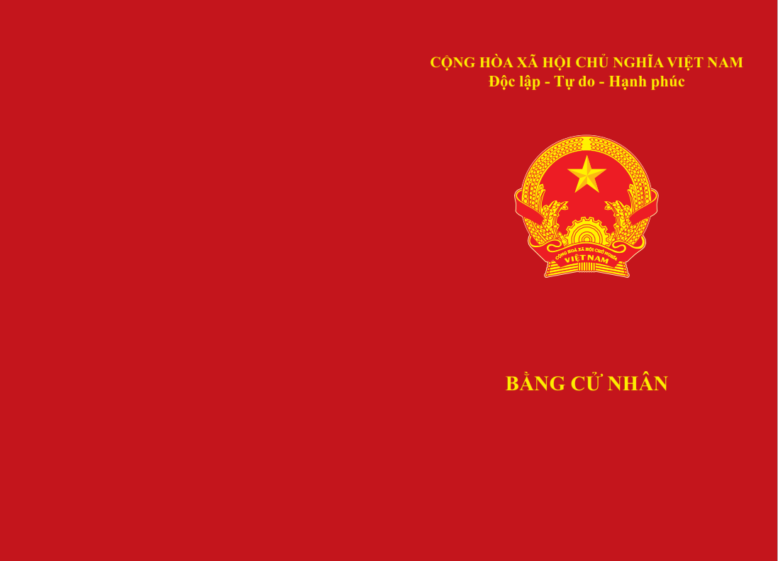 Bằng Cử nhân (mặt trước)